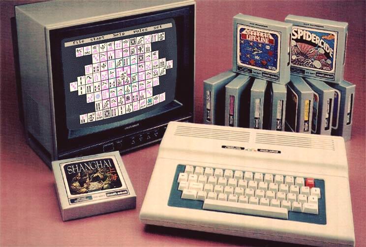 Activision’s Mahjong Shanghai on a TRS-80 Color Computer 2